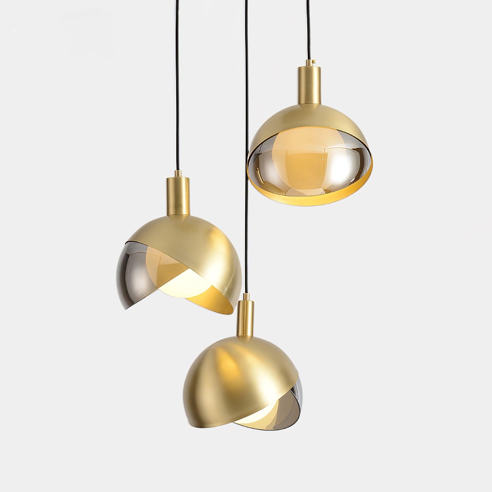 Astraeon Modern Pendant Light In Metal And Glass Finish