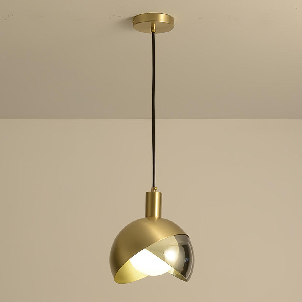 Astraeon Modern Pendant Light In Metal And Glass Finish