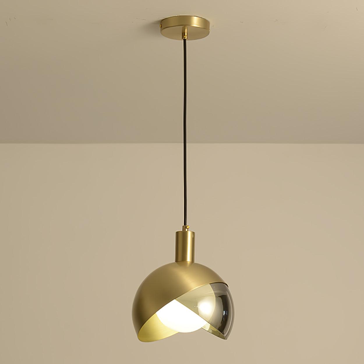 Astraeon Modern Pendant Light In Metal And Glass Finish