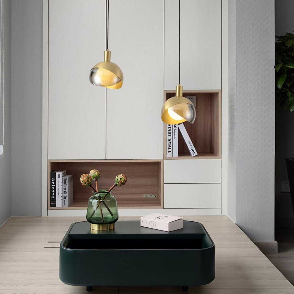 Astraeon Modern Pendant Light In Metal And Glass Finish