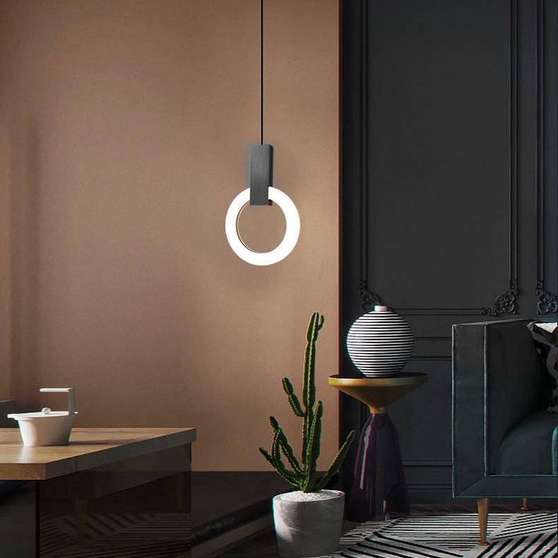 Lumiven Ring LED Pendant Light In Acrylic For Dining