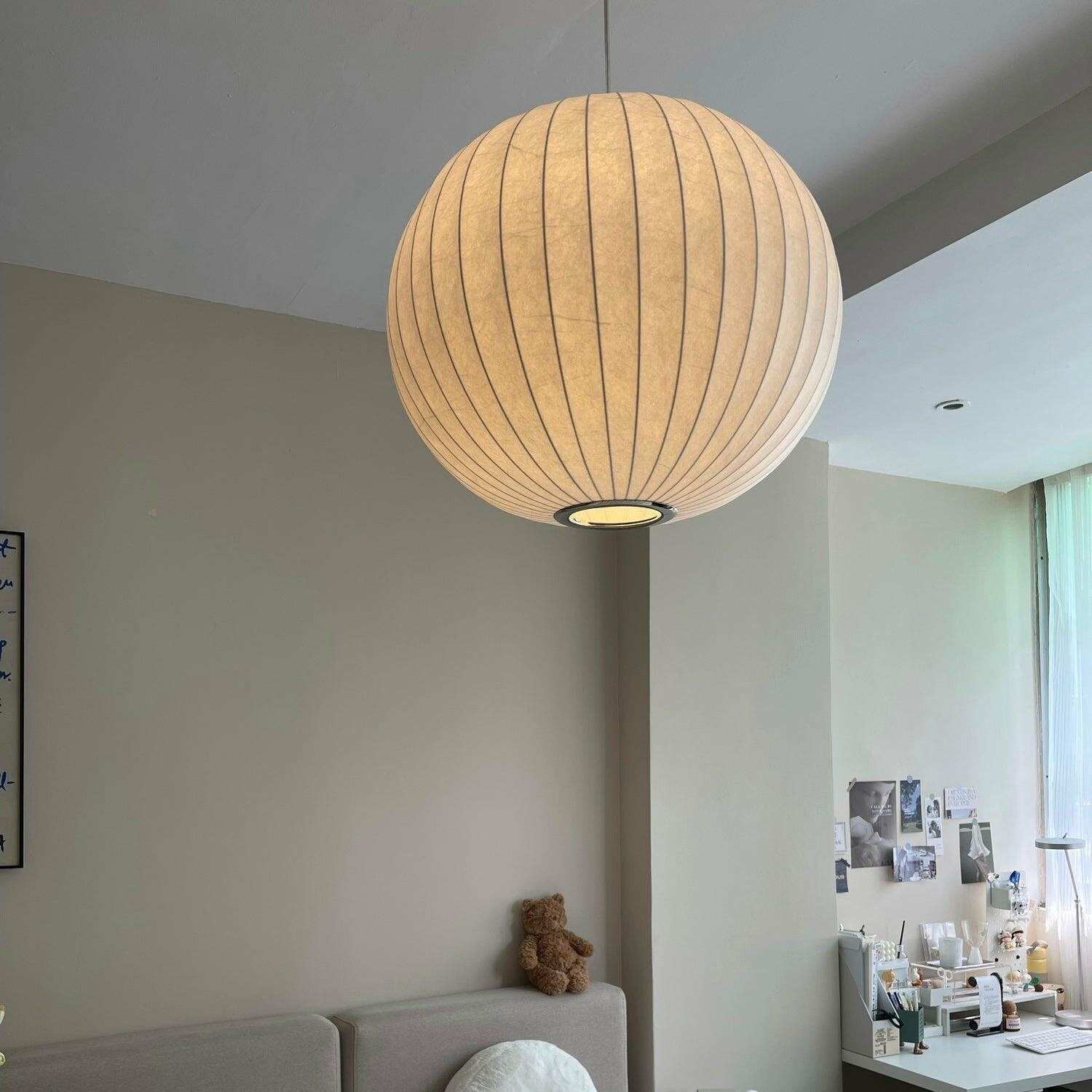 Harlow Nordic Wood and Steel Pendant Light with Soft Glow