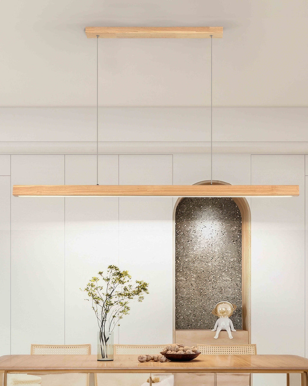 Caelum Walnut Minimalist Pendant Light | French Medieval Charm For Homes