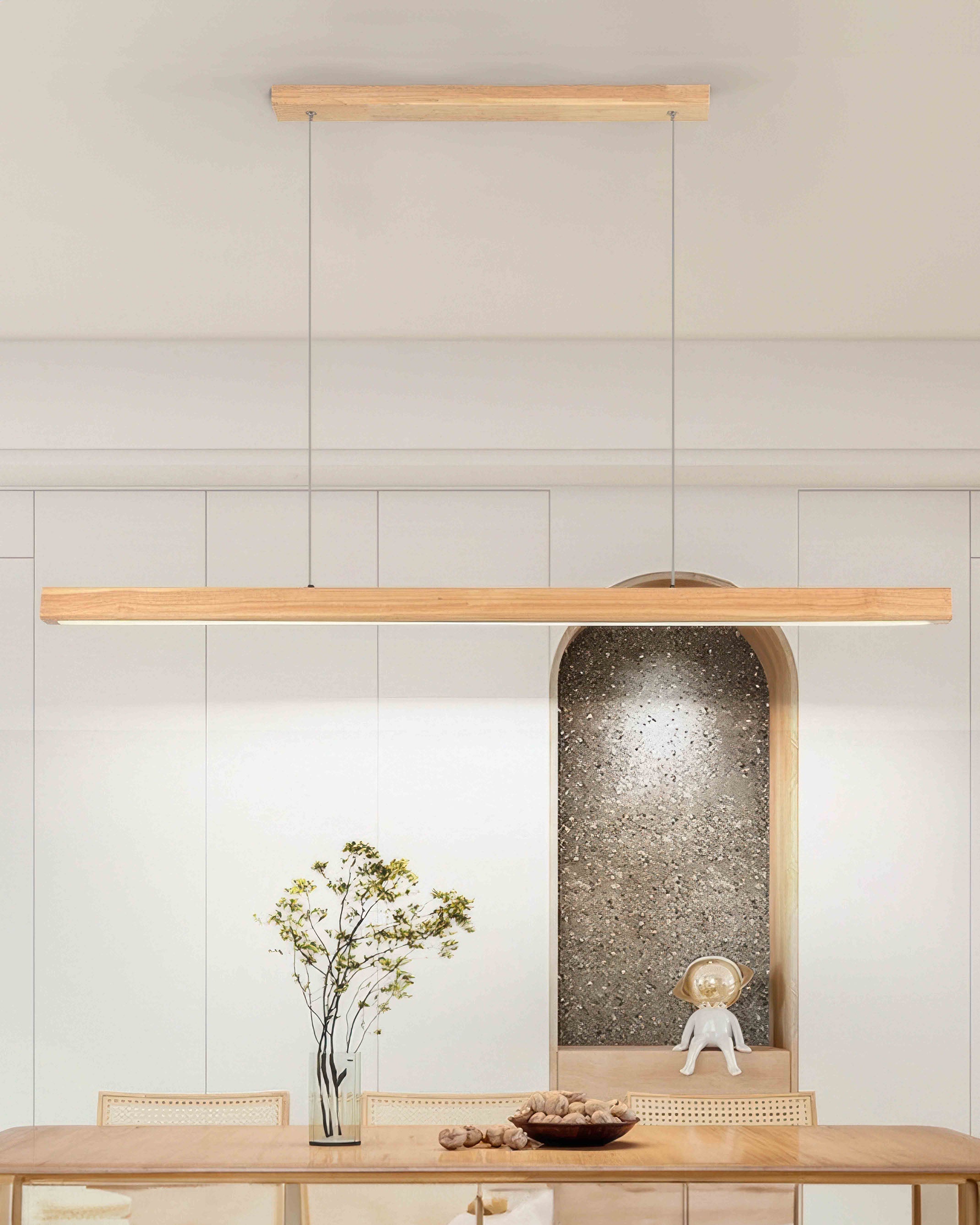 Caelum Walnut Minimalist Pendant Light | French Medieval Charm For Homes