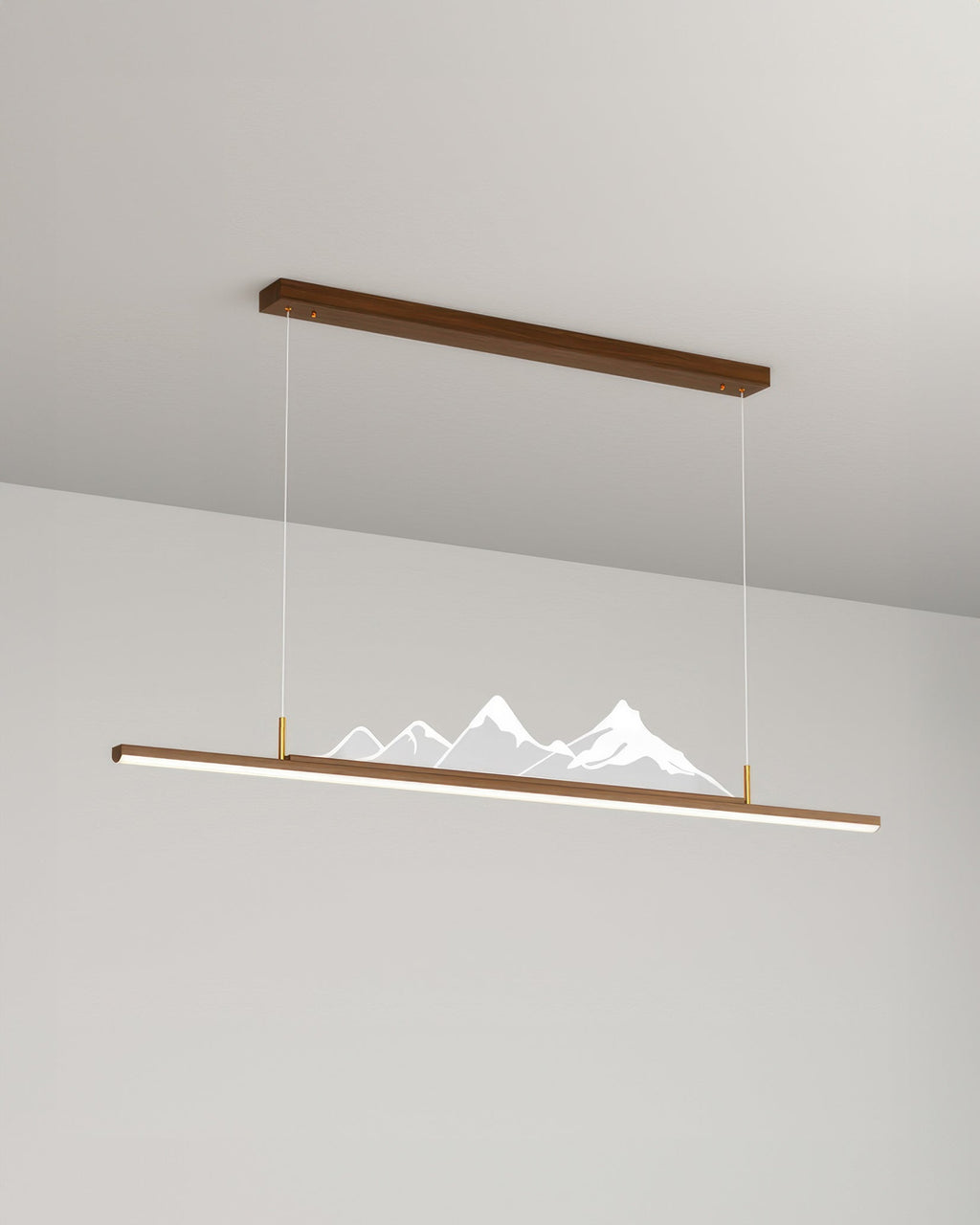 Kyara Zen Long Grain Wood Pendant Light in Japanese Style