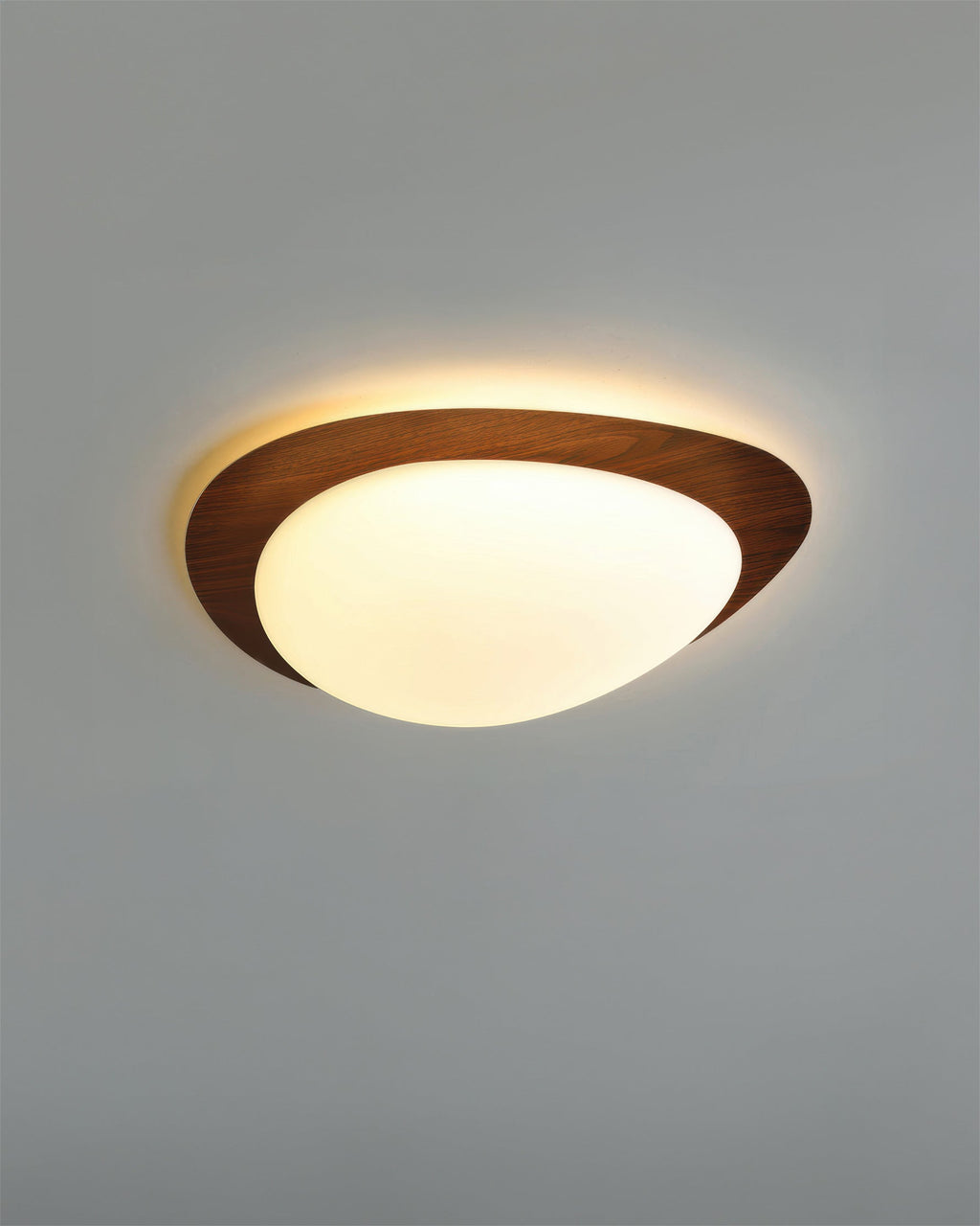 Nyra | Nordic Pebble Wood Grain LED Ceiling Light With Even Illumination