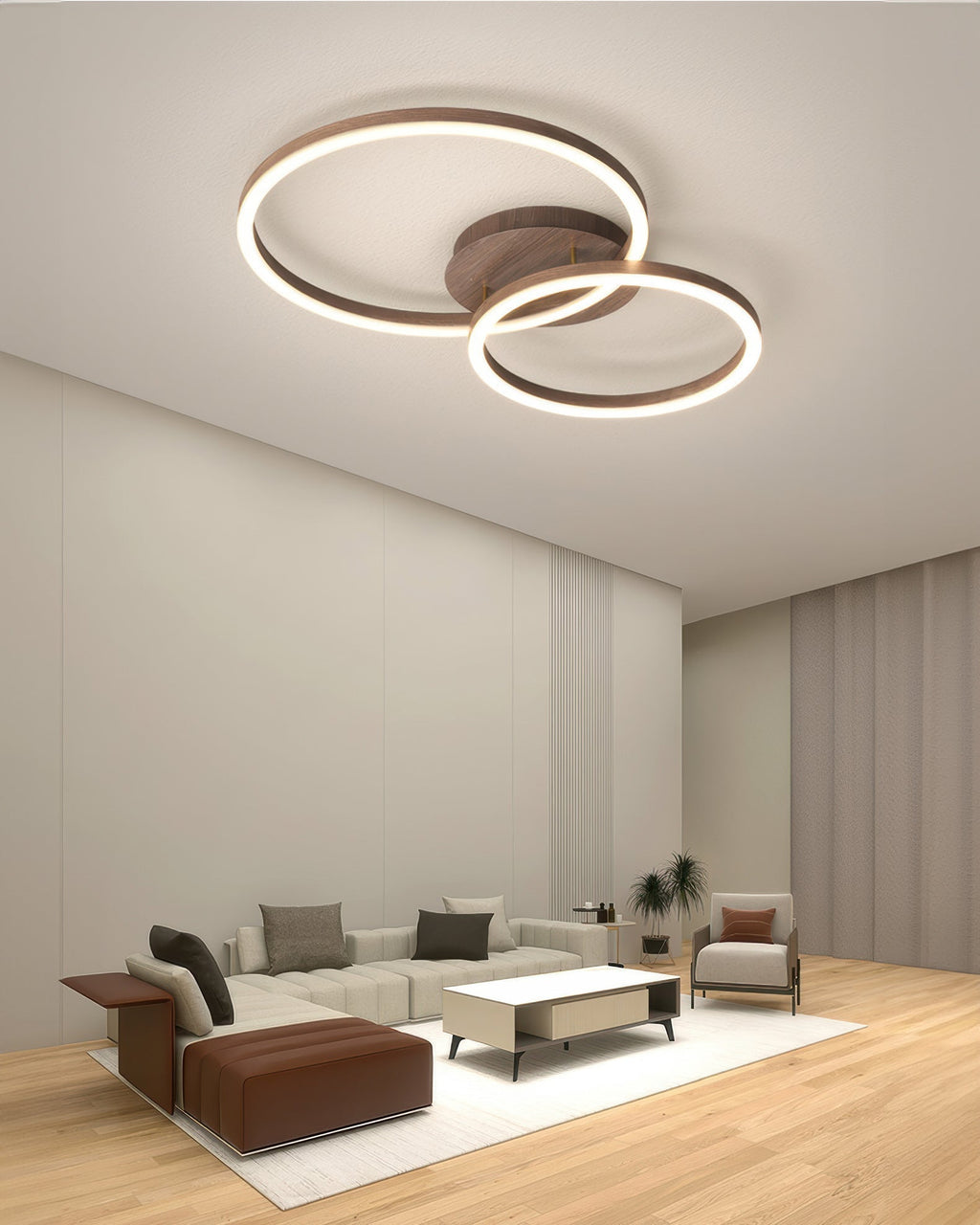 Aurion Geometric LED Flush Mount Ceiling Light For Modern Interiors