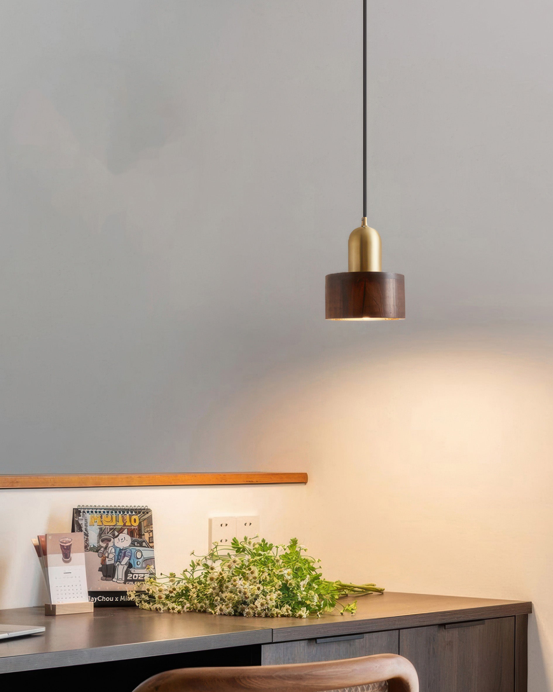 Keiko Cylinder Pendant Light Japanese Inspired Minimal Ceiling Fixture