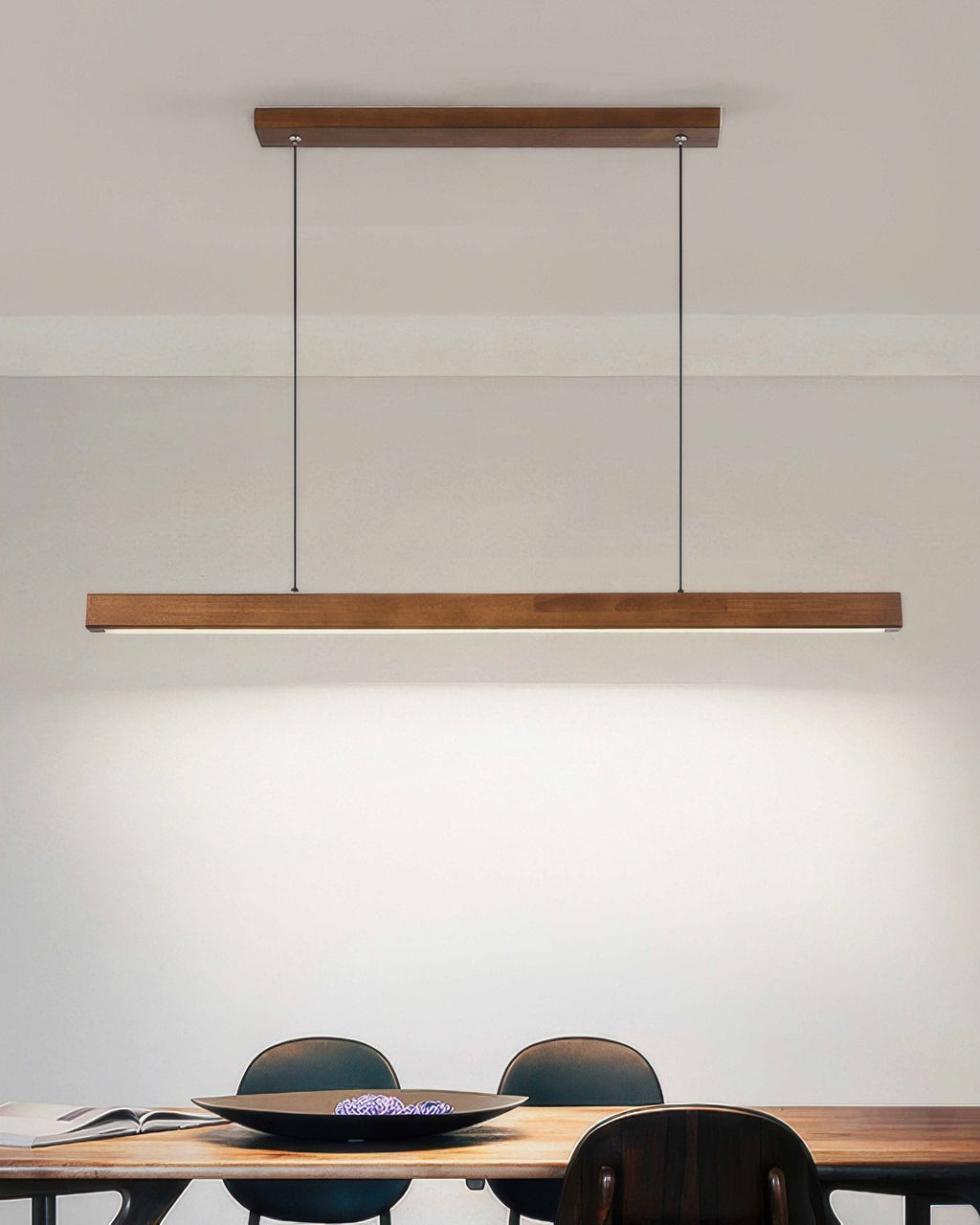 Caelum Walnut Minimalist Pendant Light | French Medieval Charm For Homes