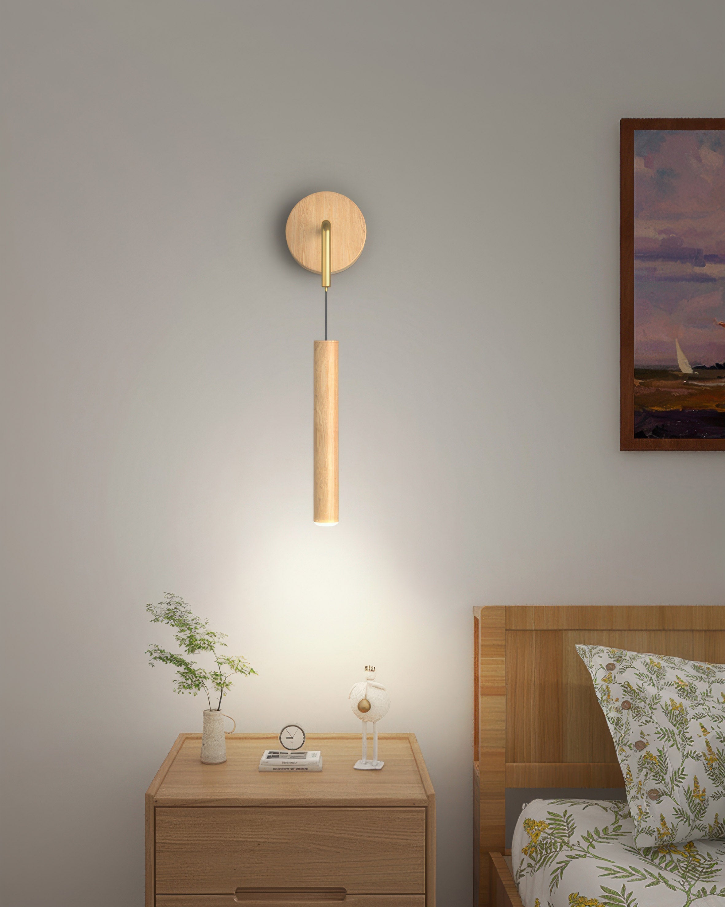 AuroraSphere Cylinder LED Wall Sconce for Hallways and Living Rooms