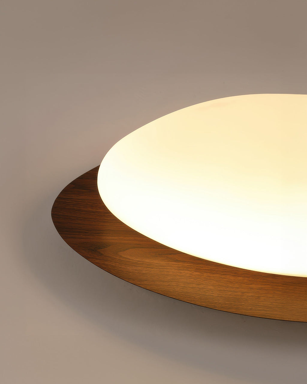 Nyra | Nordic Pebble Wood Grain LED Ceiling Light With Even Illumination
