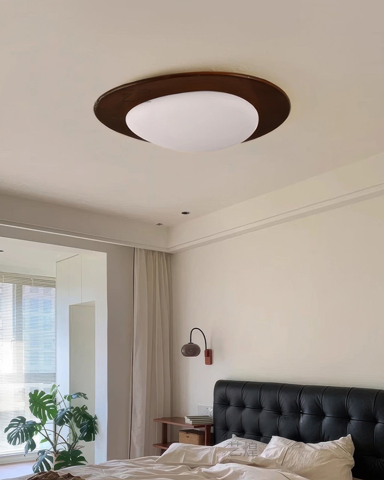 Nyra | Nordic Pebble Wood Grain LED Ceiling Light With Even Illumination