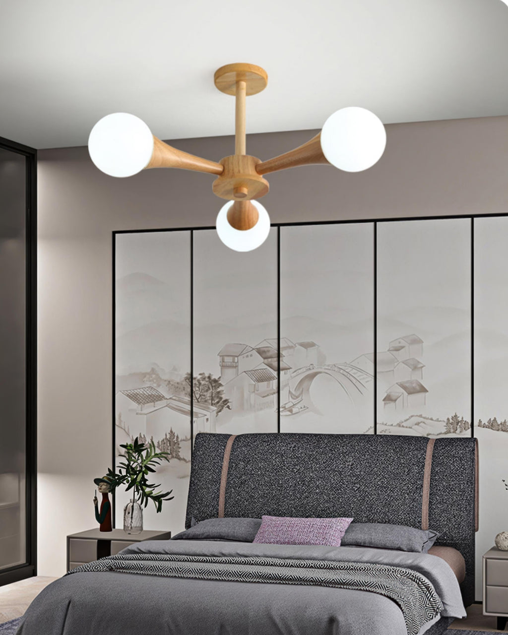 Aurelia Nordische Walnuss Minimalistische Pendelleuchte Mit Einstellbarem Warmem Licht