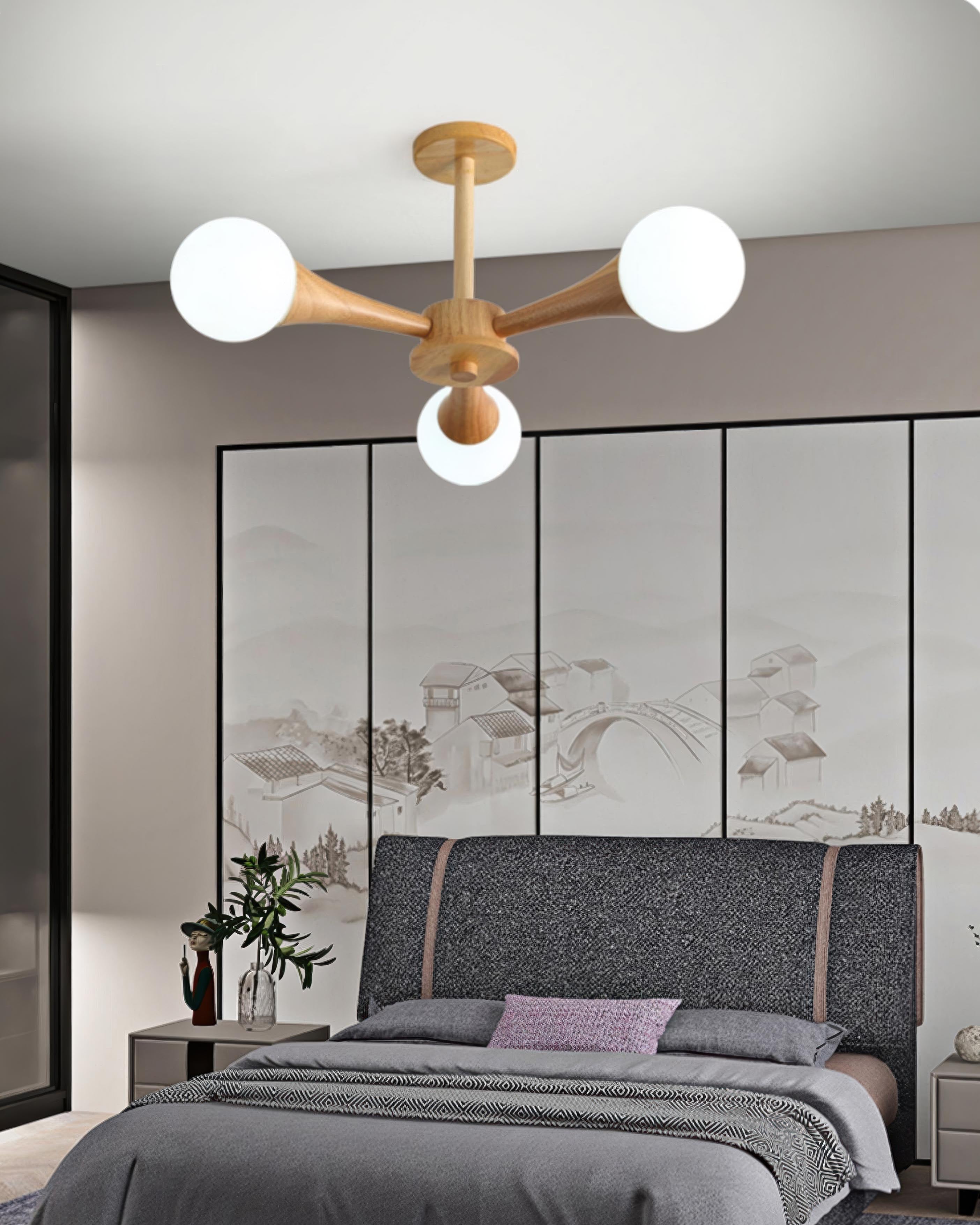 Aurelia Nordic Walnut Minimalist Pendant Light With Adjustable Warm Glow