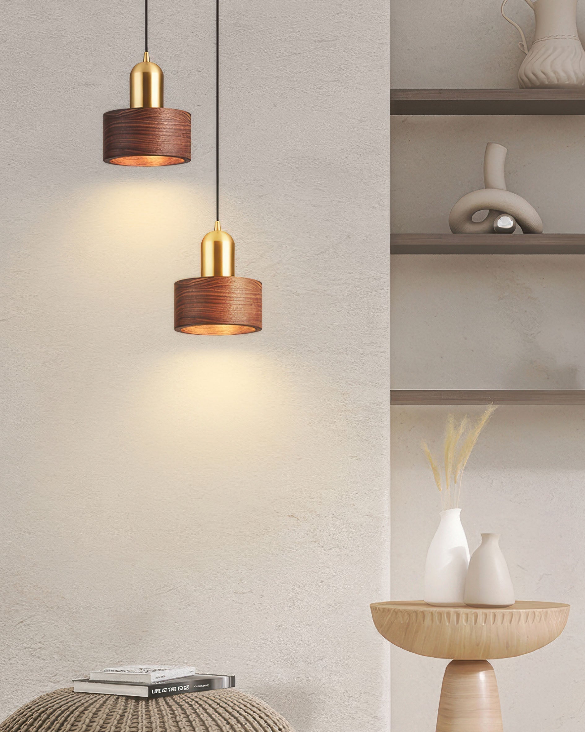 Keiko Cylinder Pendant Light Japanese Inspired Minimal Ceiling Fixture
