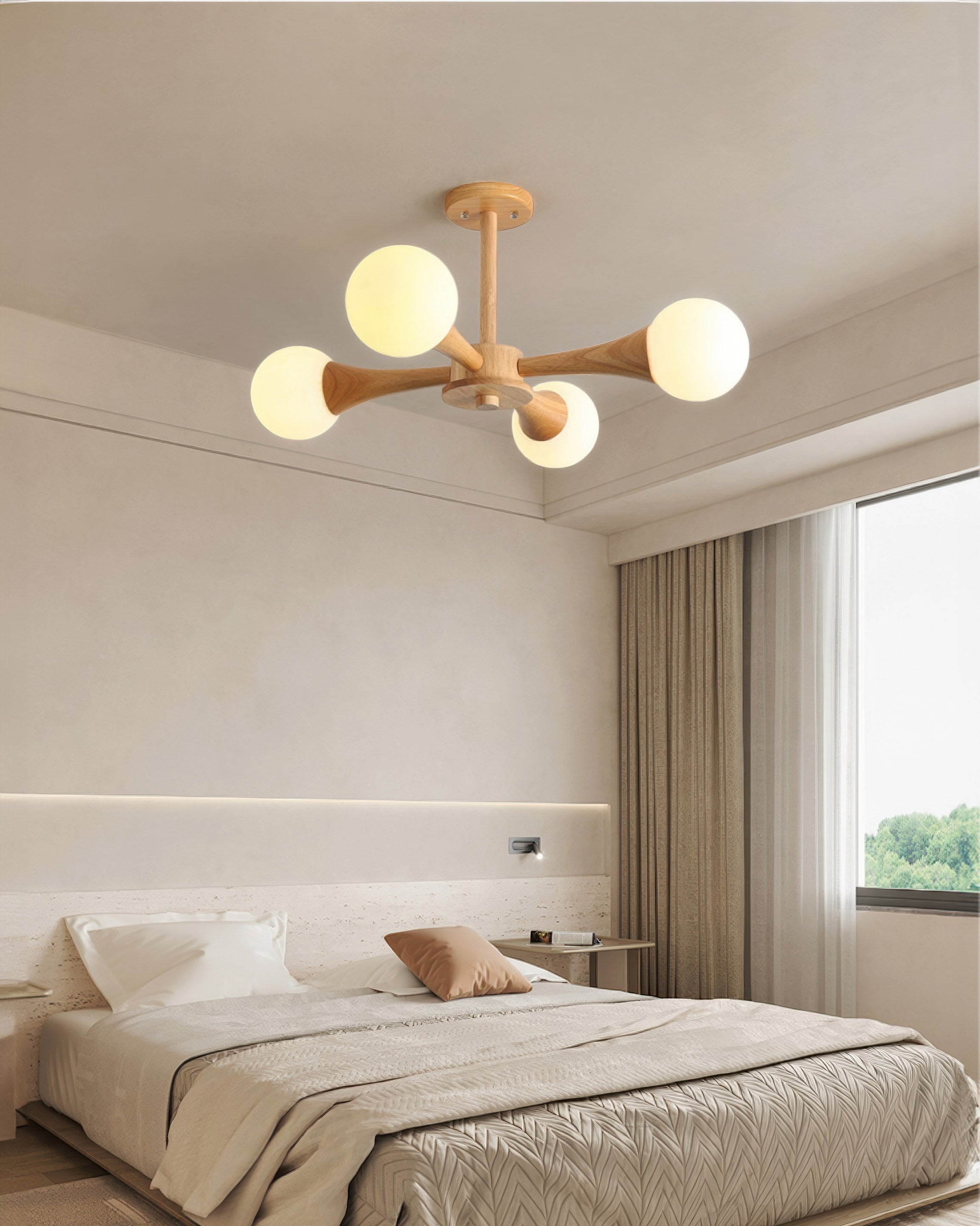 Aurelia Nordic Walnut Minimalist Pendant Light With Adjustable Warm Glow