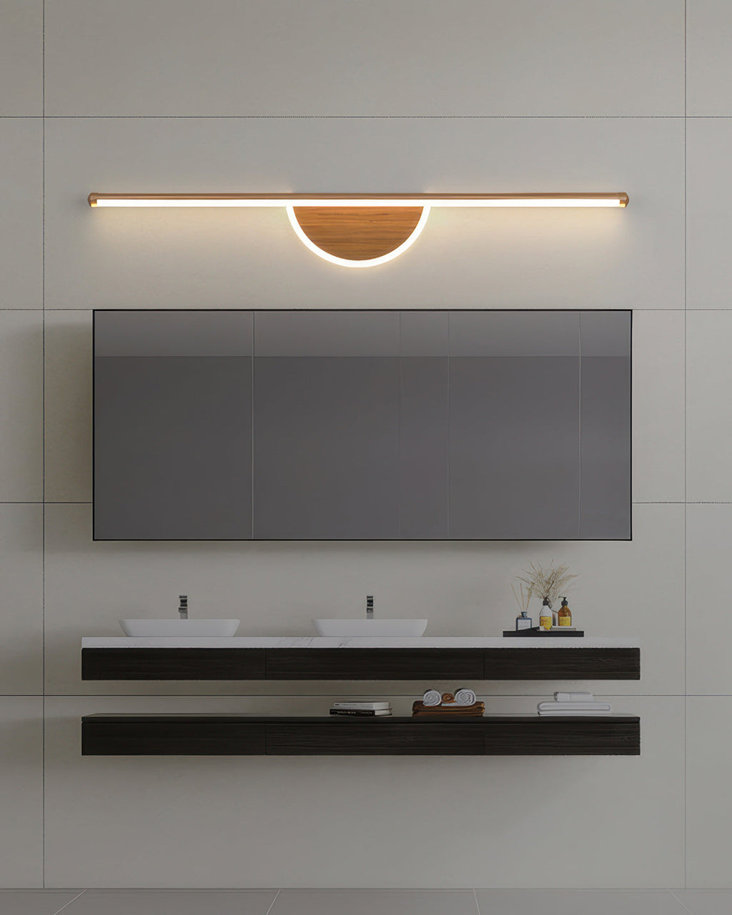 SylvaArc Wood Wall Light With Soft Tube Glow For TV Backdrops