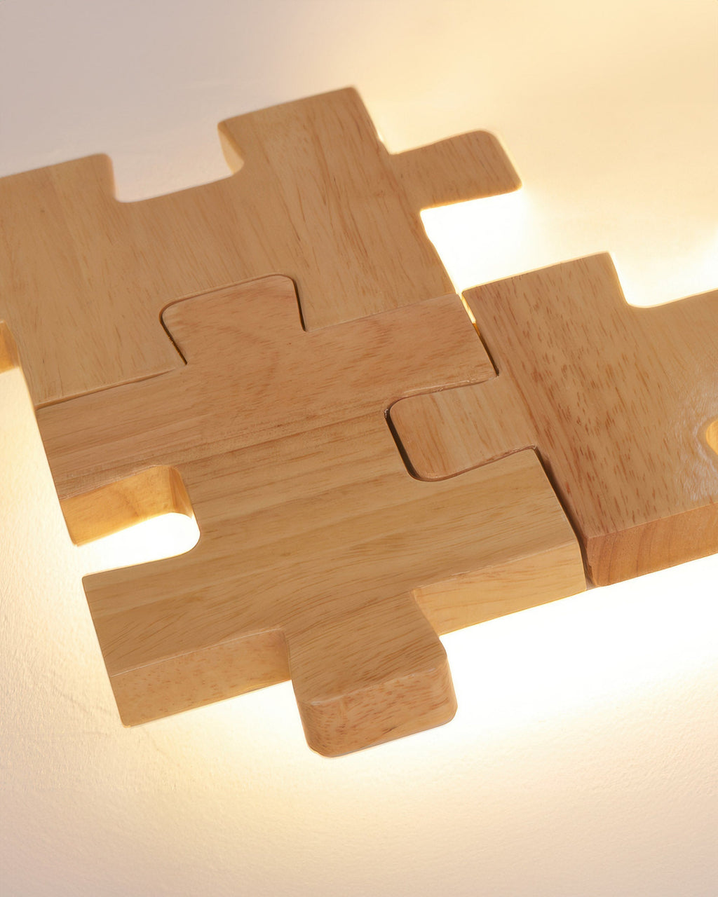 NovaPuzzle Wood Puzzle LED Wall Sconce in Nordic Minimalist Style