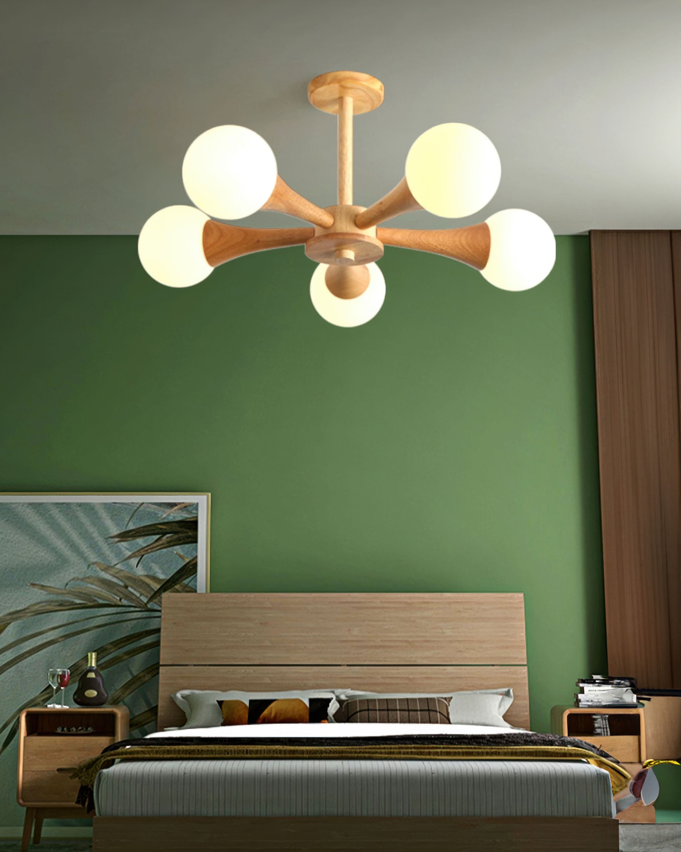 Aurelia Nordic Walnut Minimalist Pendant Light With Adjustable Warm Glow