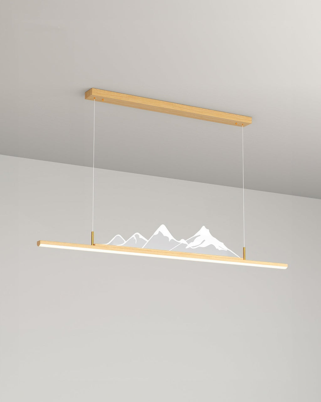 Kyara Zen Long Grain Wood Pendant Light in Japanese Style