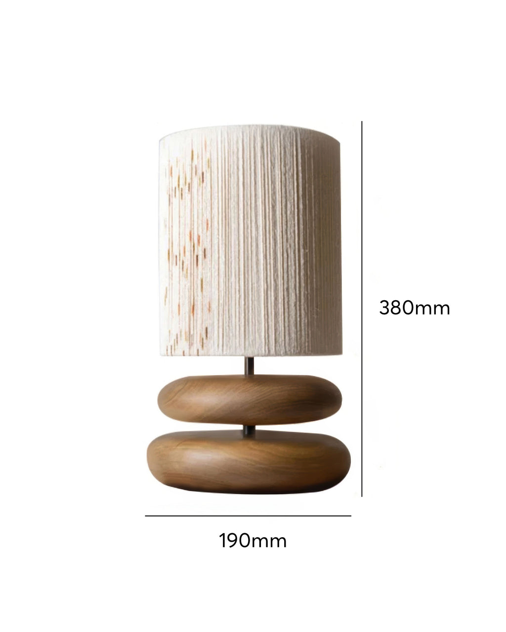 Solmere Tranquil Wood Table Lamp With LED Compatibility And Energy Efficiency