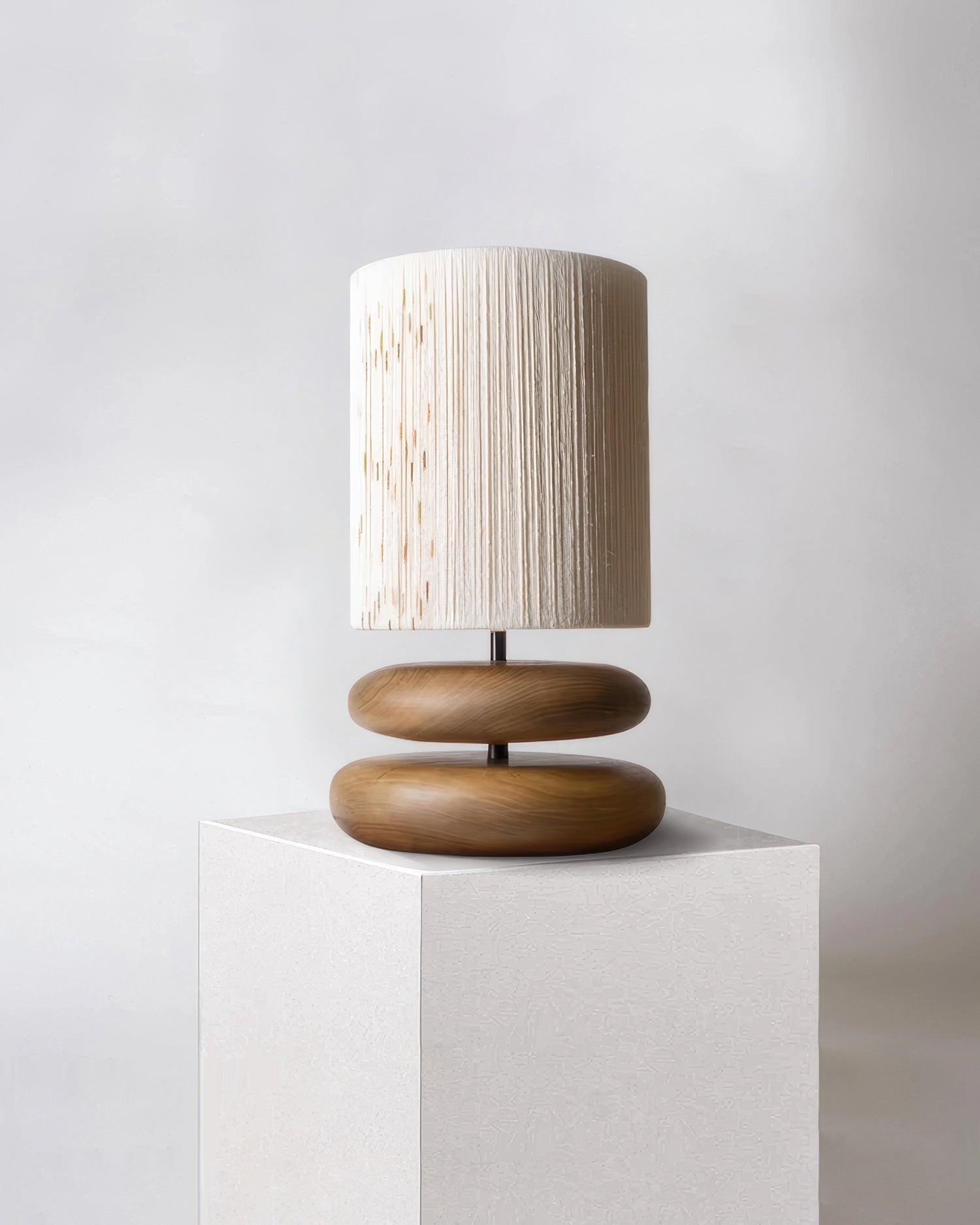 Solmere Tranquil Wood Table Lamp With LED Compatibility And Energy Efficiency