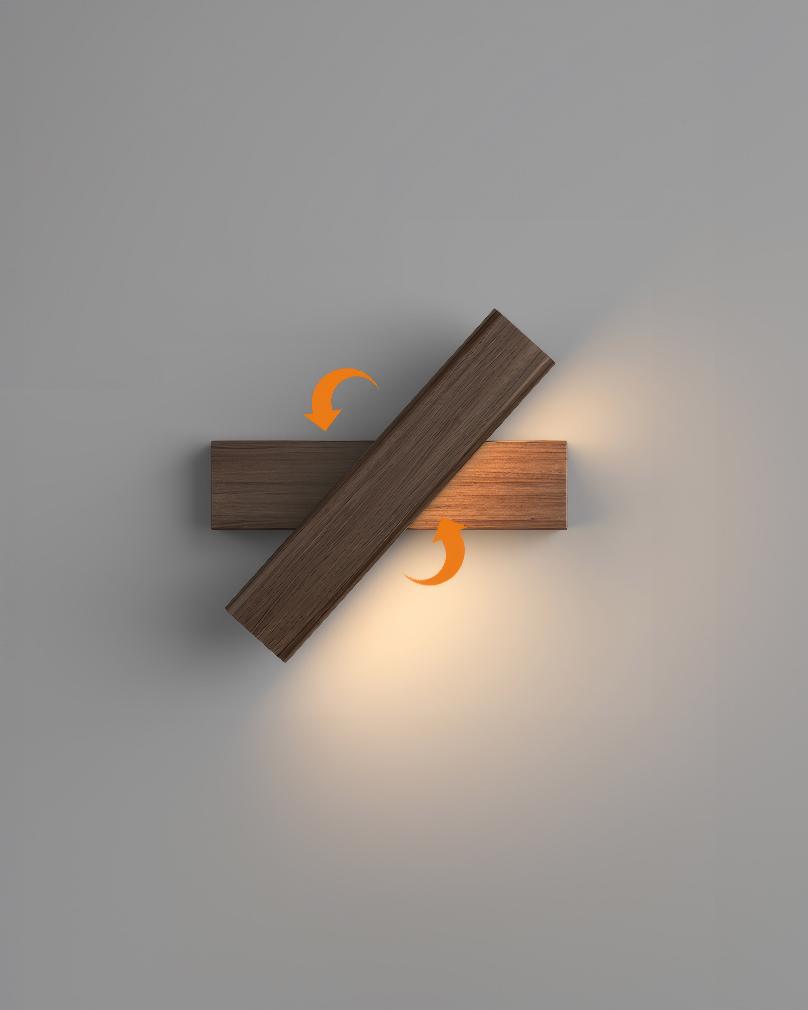 Rivara Nordic Wood Grain Wall Light With Adjustable Rotating Arm
