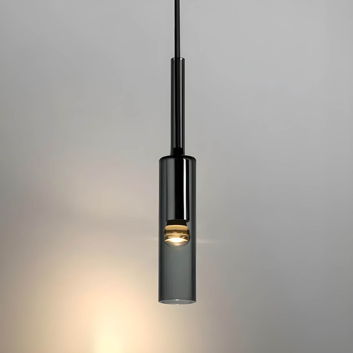 Solara Nordic Glass and Metal Pendant with Integrated LED