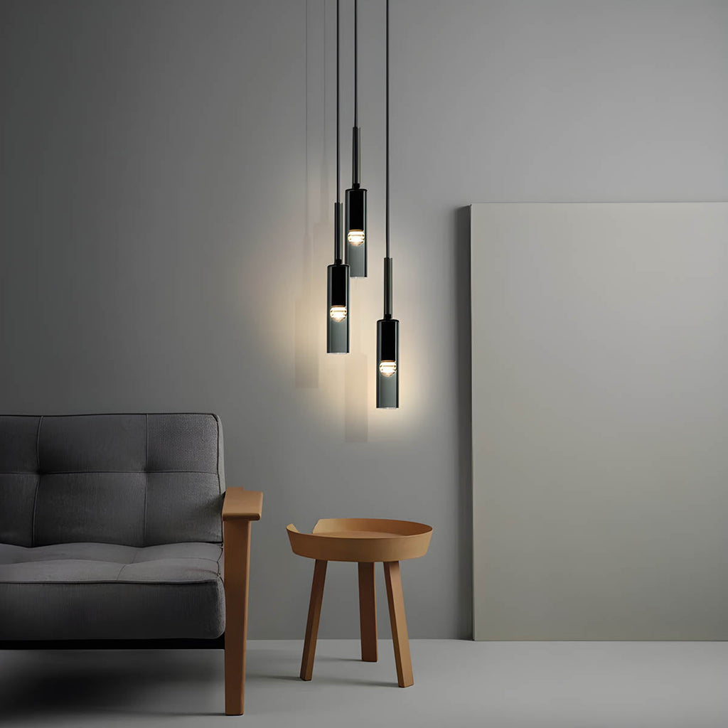 Solara Nordic Glass and Metal Pendant with Integrated LED