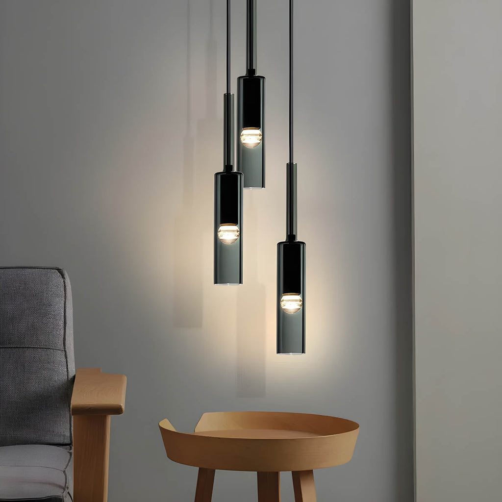 Solara Nordic Glass and Metal Pendant with Integrated LED