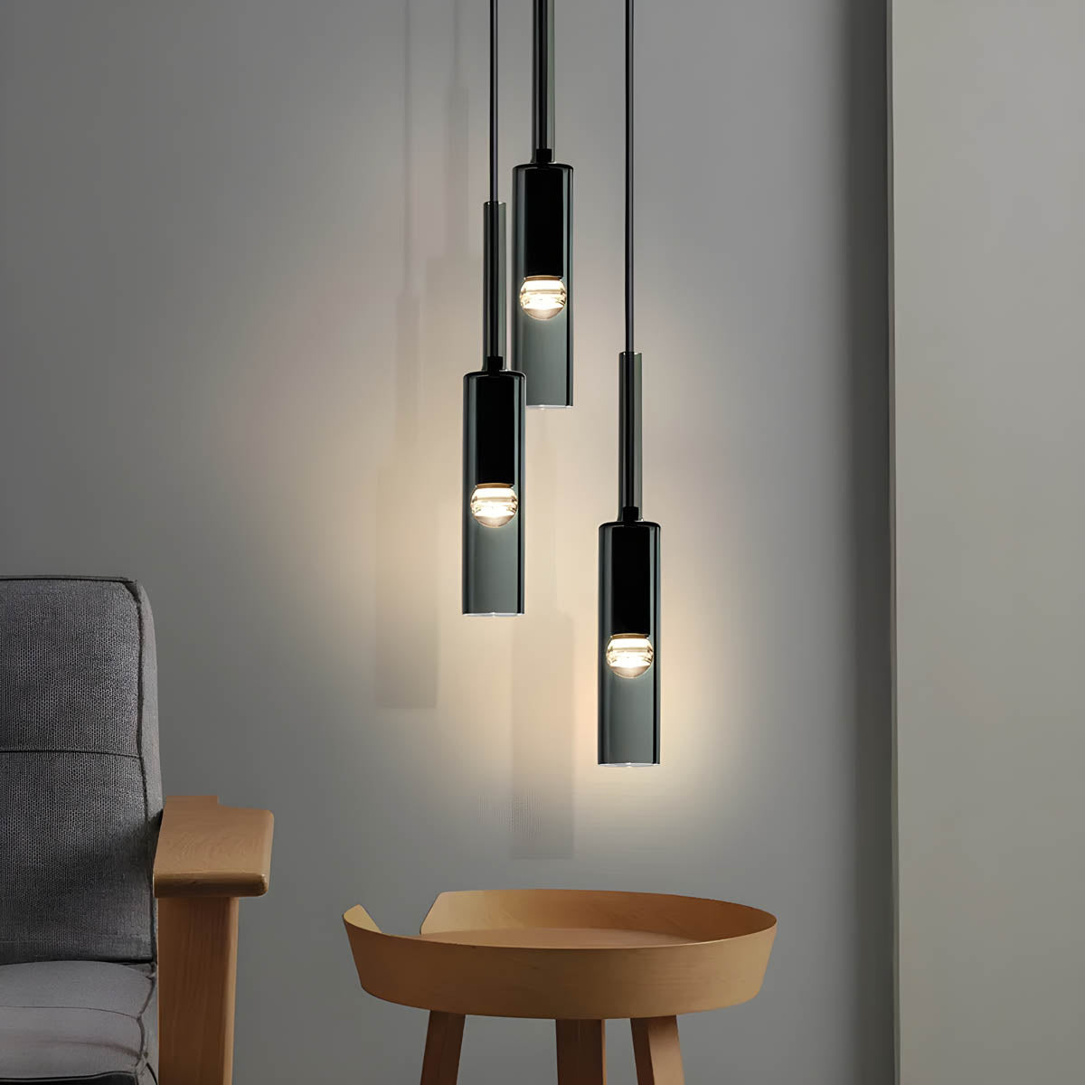 Solara Nordic Glass and Metal Pendant with Integrated LED