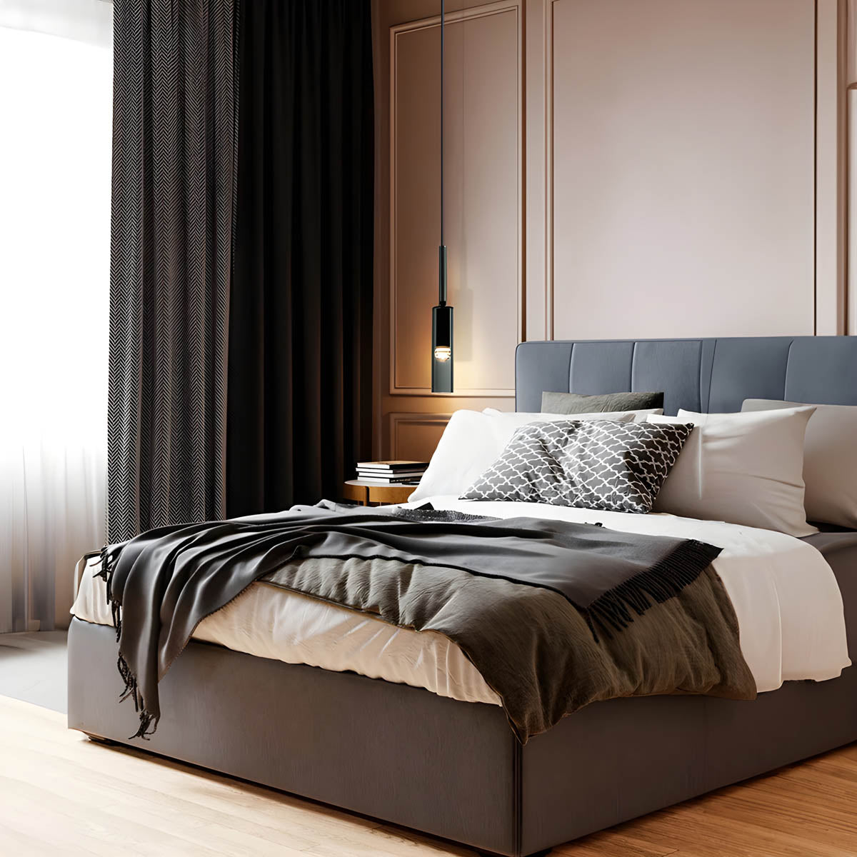 Solara Nordic Glass and Metal Pendant with Integrated LED