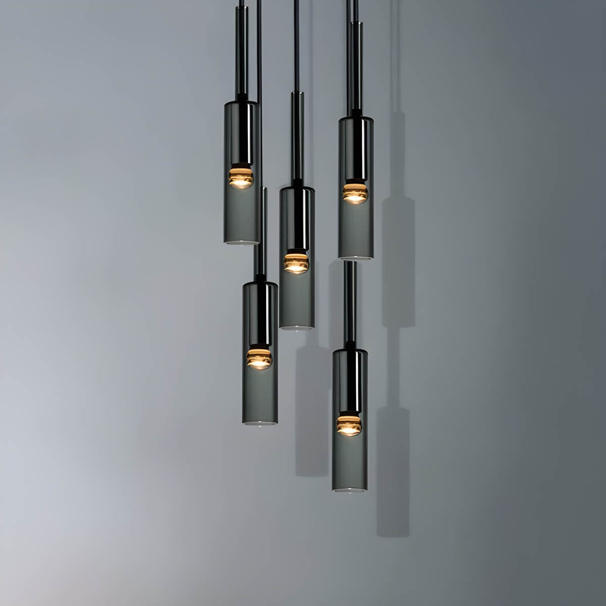 Solara Nordic Glass and Metal Pendant with Integrated LED