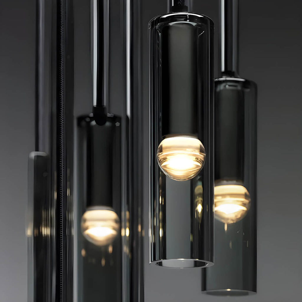 Solara Nordic Glass and Metal Pendant with Integrated LED