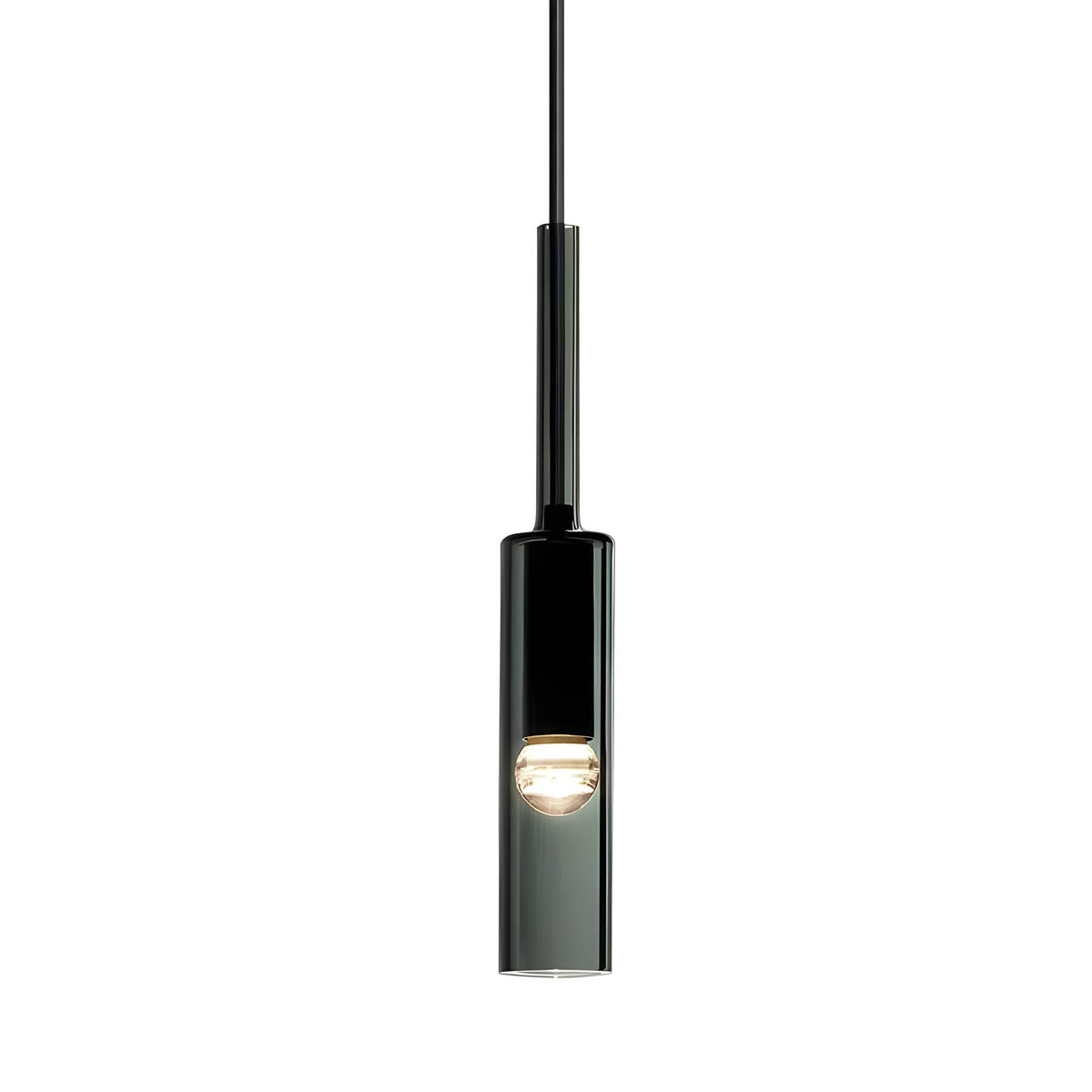 Solara Nordic Glass and Metal Pendant with Integrated LED