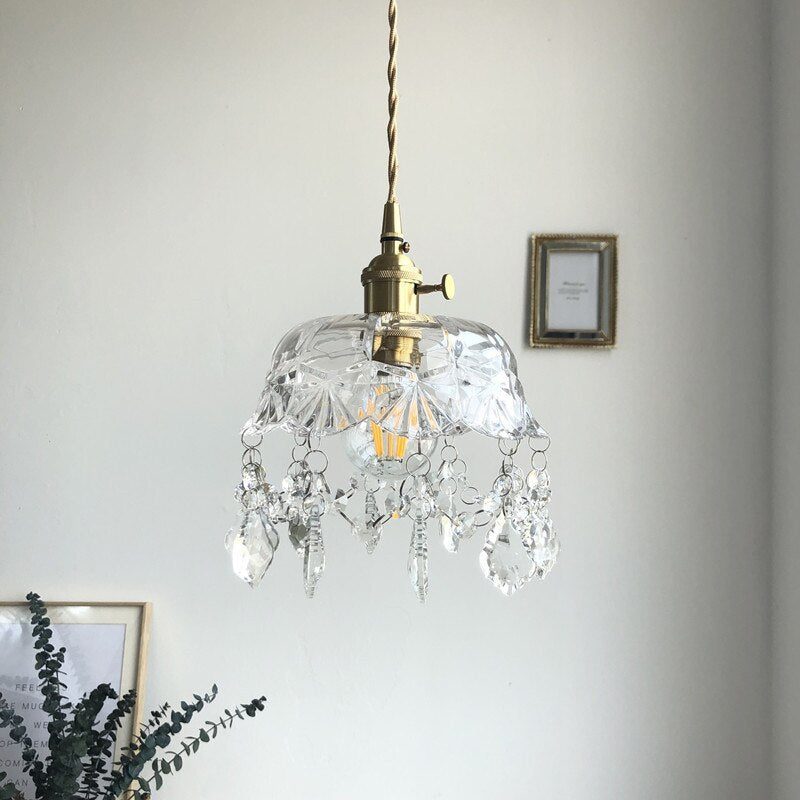Aurelia Crystal Pendant Light With Transparent Glass Elegance