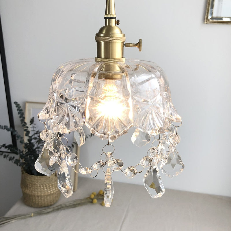 Aurelia Crystal Pendant Light With Transparent Glass Elegance