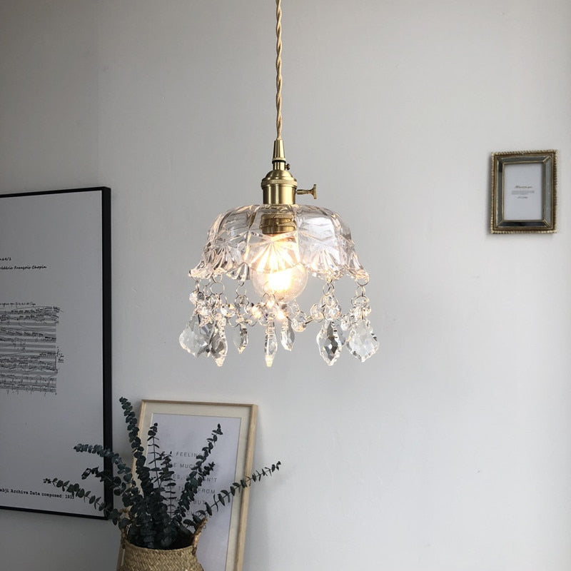 Aurelia Crystal Pendant Light With Transparent Glass Elegance