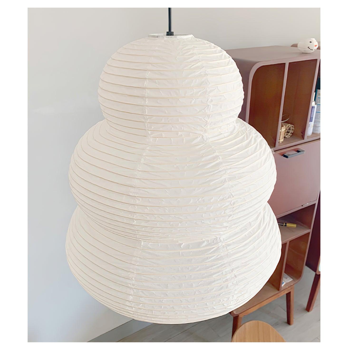 AstraLumen Mulberry Paper Pendant Light With Soft Glow