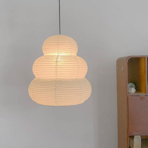 AstraLumen Mulberry Paper Pendant Light With Soft Glow