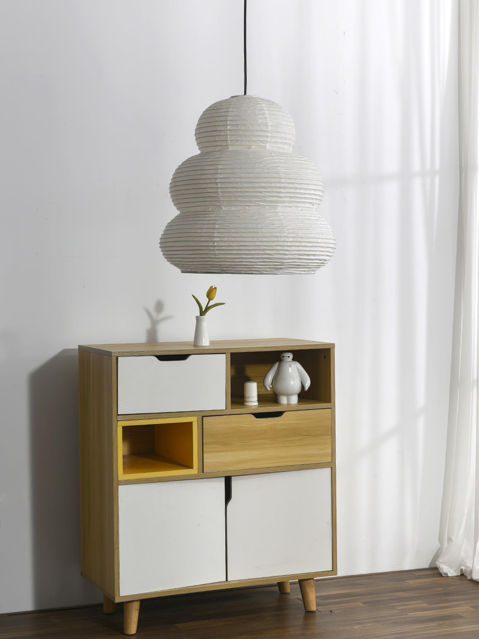 AstraLumen Mulberry Paper Pendant Light With Soft Glow