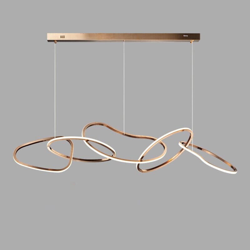 Vela Ring Pendant Light In Rose Gold Or Gold Finish