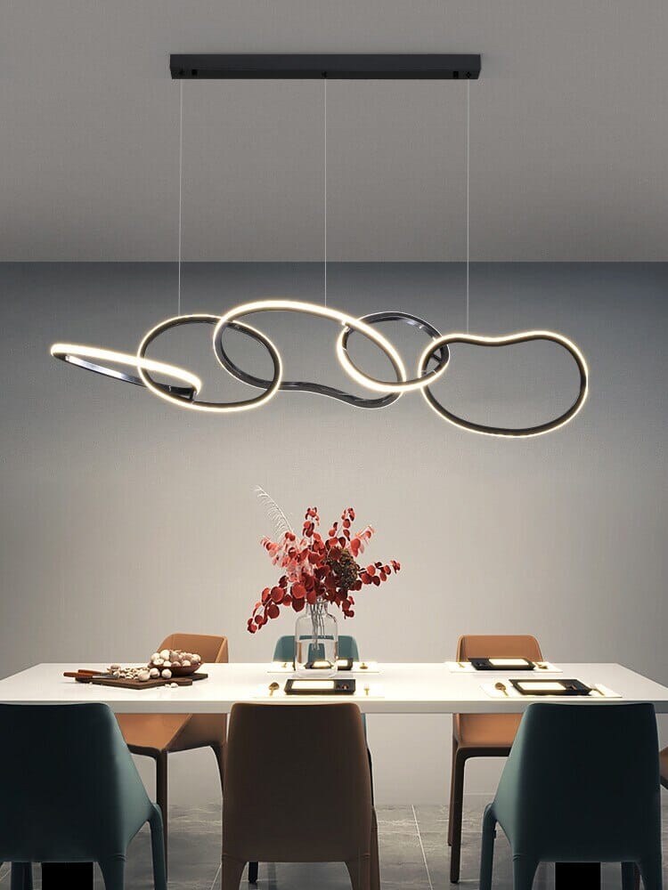 Vela Ring Pendant Light In Rose Gold Or Gold Finish