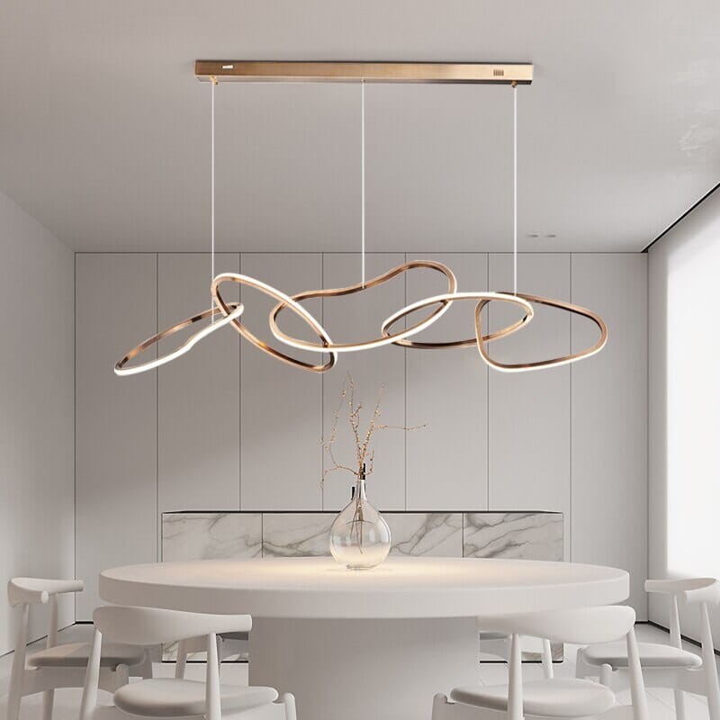 Vela Ring Pendant Light In Rose Gold Or Gold Finish