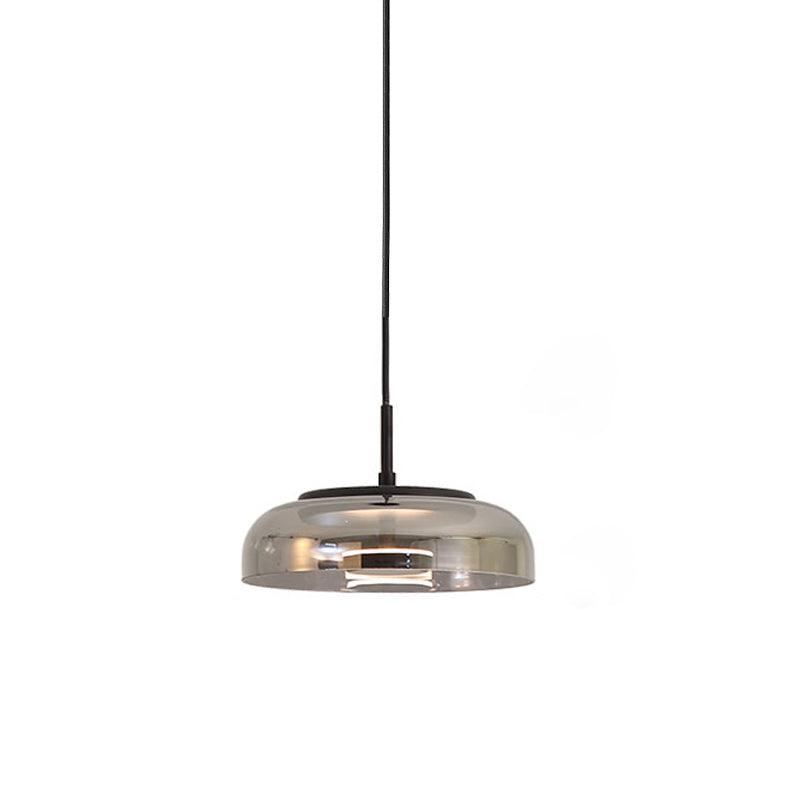Lumira Solar LED Pendant Light in Brass and Glass with Warm Glow