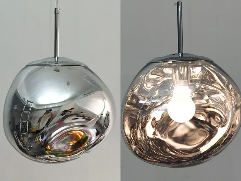 ElaraGlow Modern Glass Ceiling Pendant Light With LED Glass Shade
