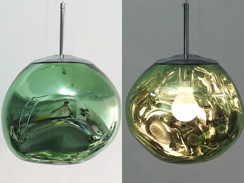 ElaraGlow Modern Glass Ceiling Pendant Light With LED Glass Shade