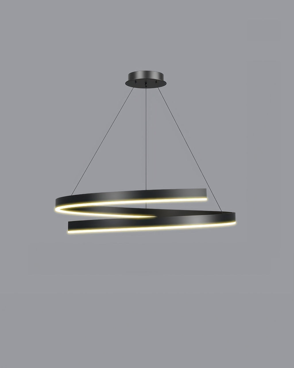 Kairo Mahogany-Style Chandelier With Adjustable Angles And Aluminum Woodgrain