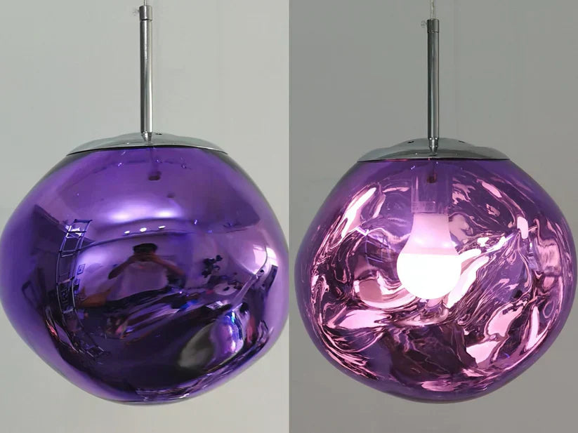 ElaraGlow Modern Glass Ceiling Pendant Light With LED Glass Shade