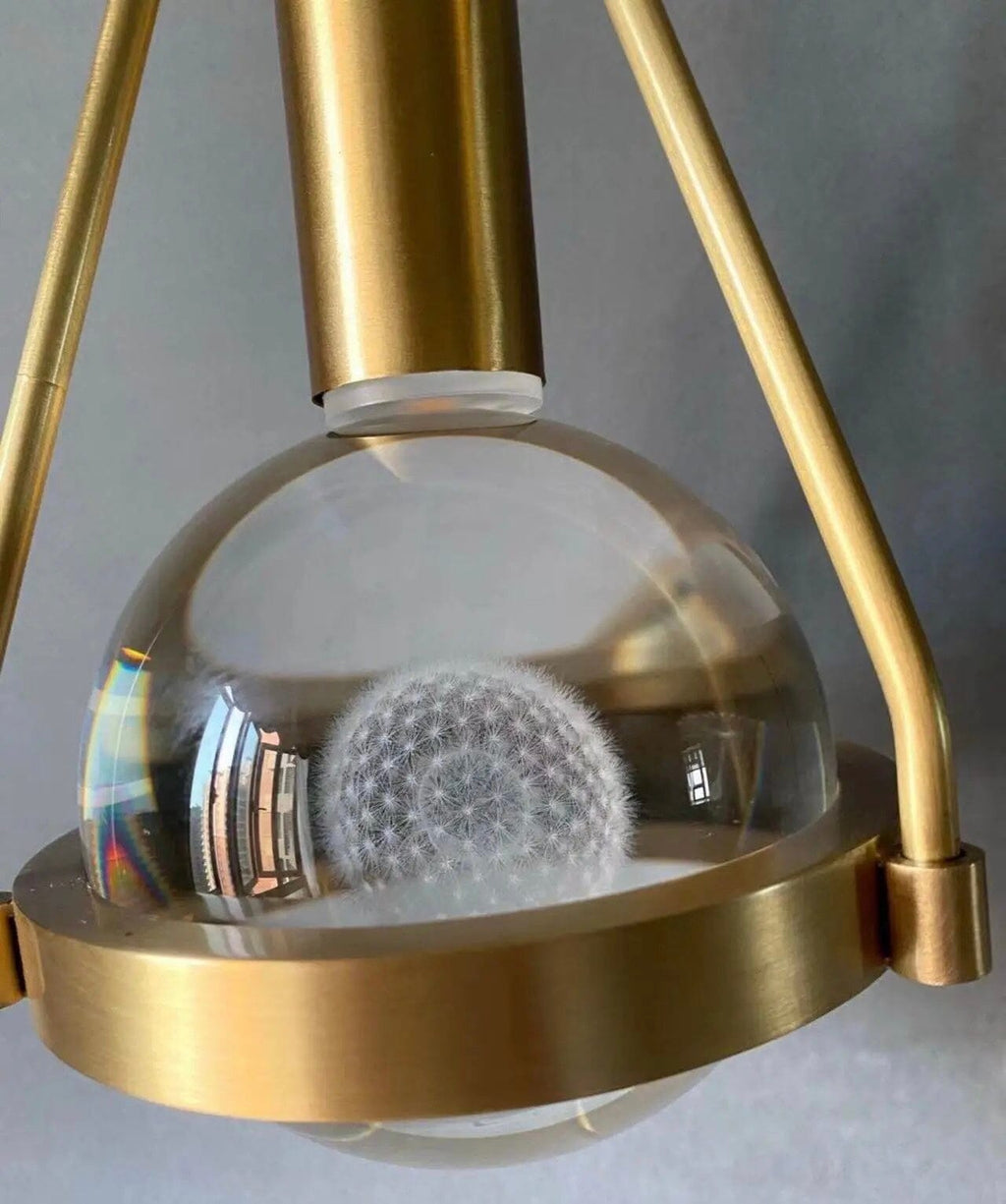 Ardena Nordic Gold Pendant Lights with Dandelion Glow